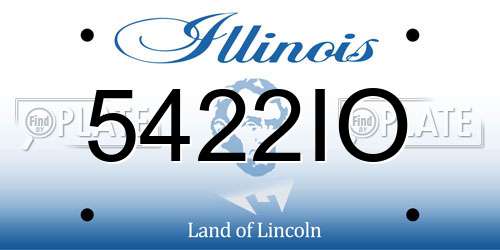 5422IO Illinois License Plate