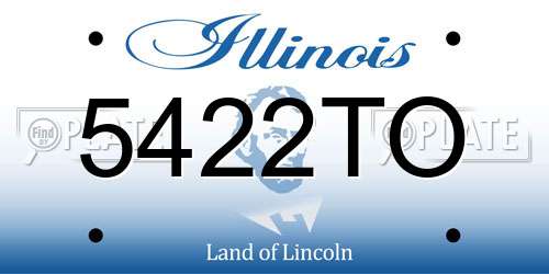 5422TO Illinois License Plate