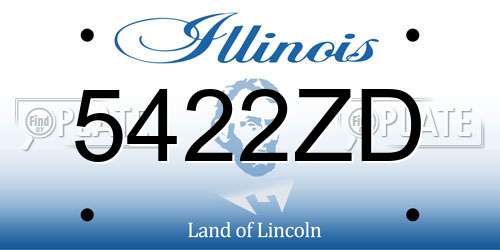 5422ZD Illinois License Plate