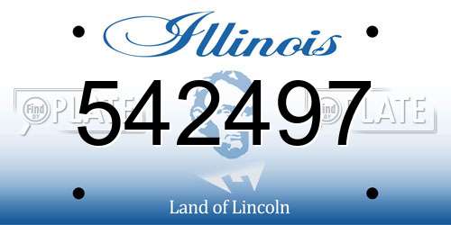 542497 Illinois License Plate