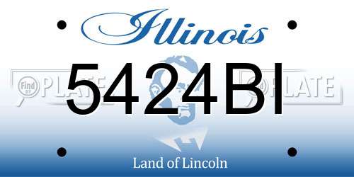 5424BI Illinois License Plate