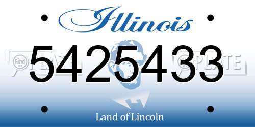 5425433 Illinois License Plate