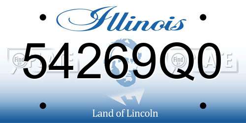 54269Q0 Illinois License Plate
