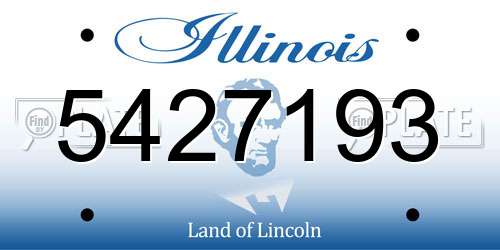 5427193 Illinois License Plate