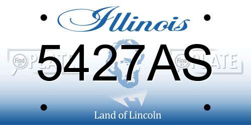5427AS Illinois License Plate