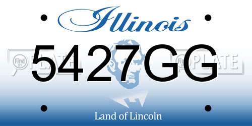 5427GG Illinois License Plate