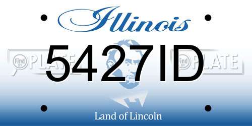 5427ID Illinois License Plate