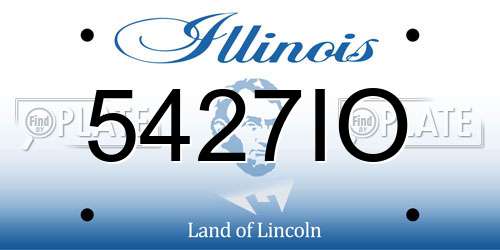 5427IO Illinois License Plate