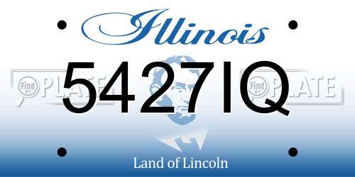 5427IQ Illinois License Plate