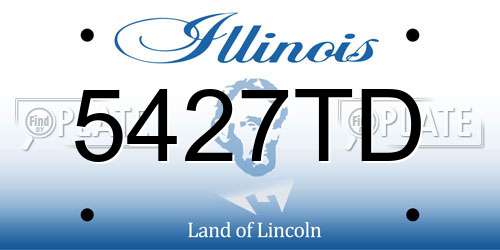 5427TD Illinois License Plate