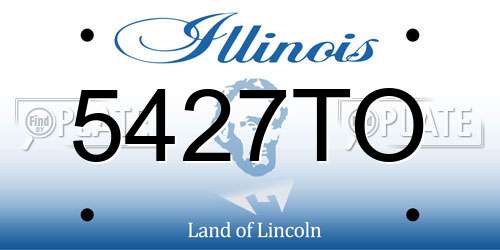 5427TO Illinois License Plate