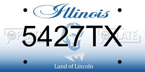 5427TX Illinois License Plate