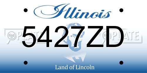 5427ZD Illinois License Plate