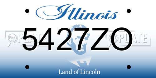 5427ZO Illinois License Plate