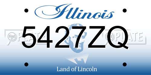 5427ZQ Illinois License Plate