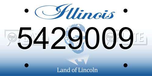 5429009 Illinois License Plate