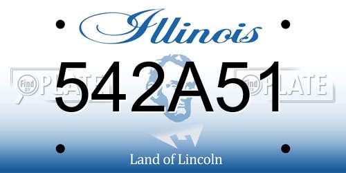 542A51 Illinois License Plate