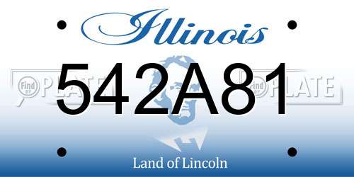 542A81 Illinois License Plate
