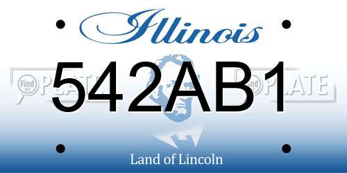 542AB1 Illinois License Plate