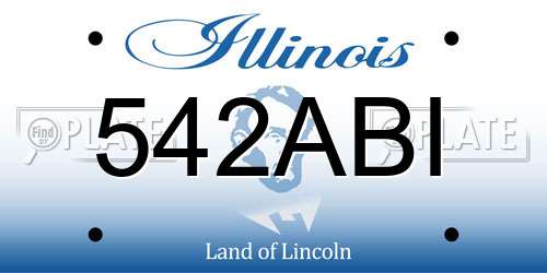 542ABI Illinois License Plate
