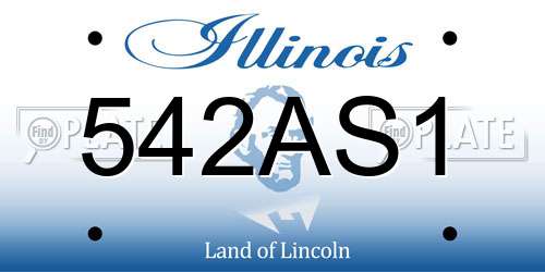 542AS1 Illinois License Plate