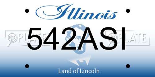 542ASI Illinois License Plate