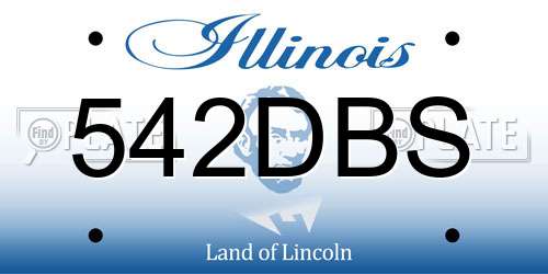 542DBS Illinois License Plate