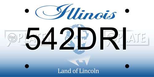 542DRI Illinois License Plate