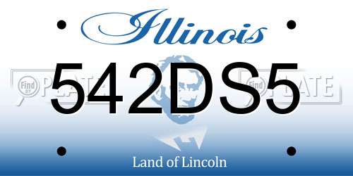 542DS5 Illinois License Plate