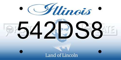 542DS8 Illinois License Plate