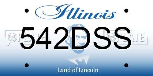 542DSS Illinois License Plate