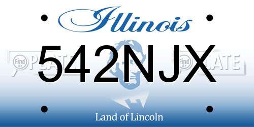 542NJX Illinois License Plate