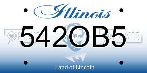 542OB5 Illinois License Plate