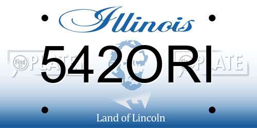 542ORI Illinois License Plate
