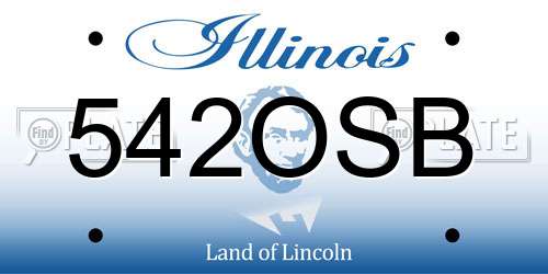 542OSB Illinois License Plate