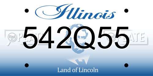 542Q55 Illinois License Plate