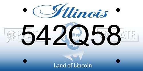 542Q58 Illinois License Plate