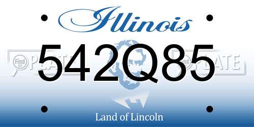 542Q85 Illinois License Plate