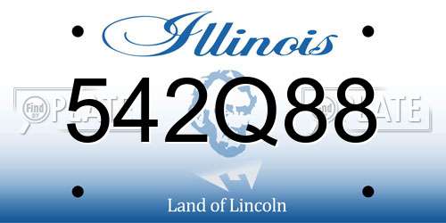 542Q88 Illinois License Plate