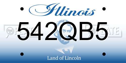 542QB5 Illinois License Plate