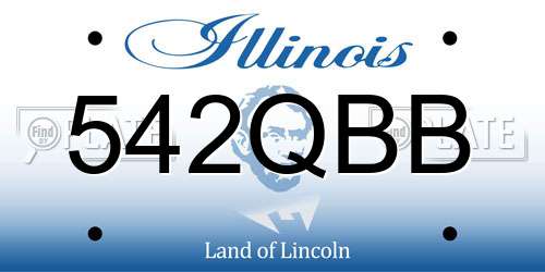 542QBB Illinois License Plate