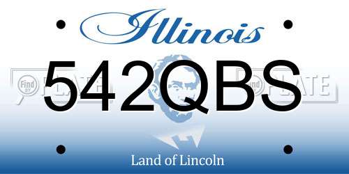 542QBS Illinois License Plate