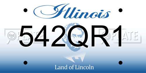 542QR1 Illinois License Plate
