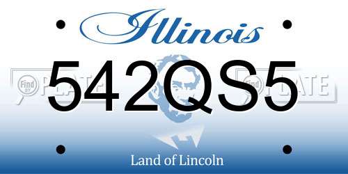 542QS5 Illinois License Plate