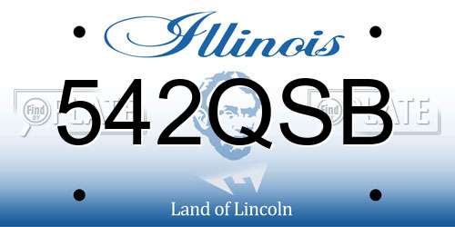 542QSB Illinois License Plate