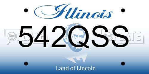 542QSS Illinois License Plate