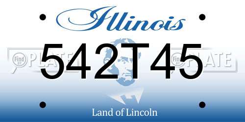 542T45 Illinois License Plate