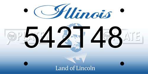 542T48 Illinois License Plate