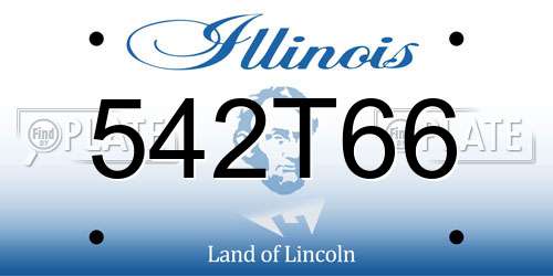 542T66 Illinois License Plate