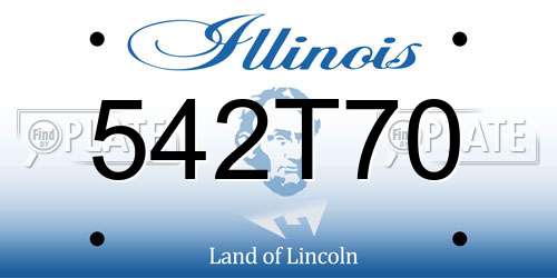 542T70 Illinois License Plate